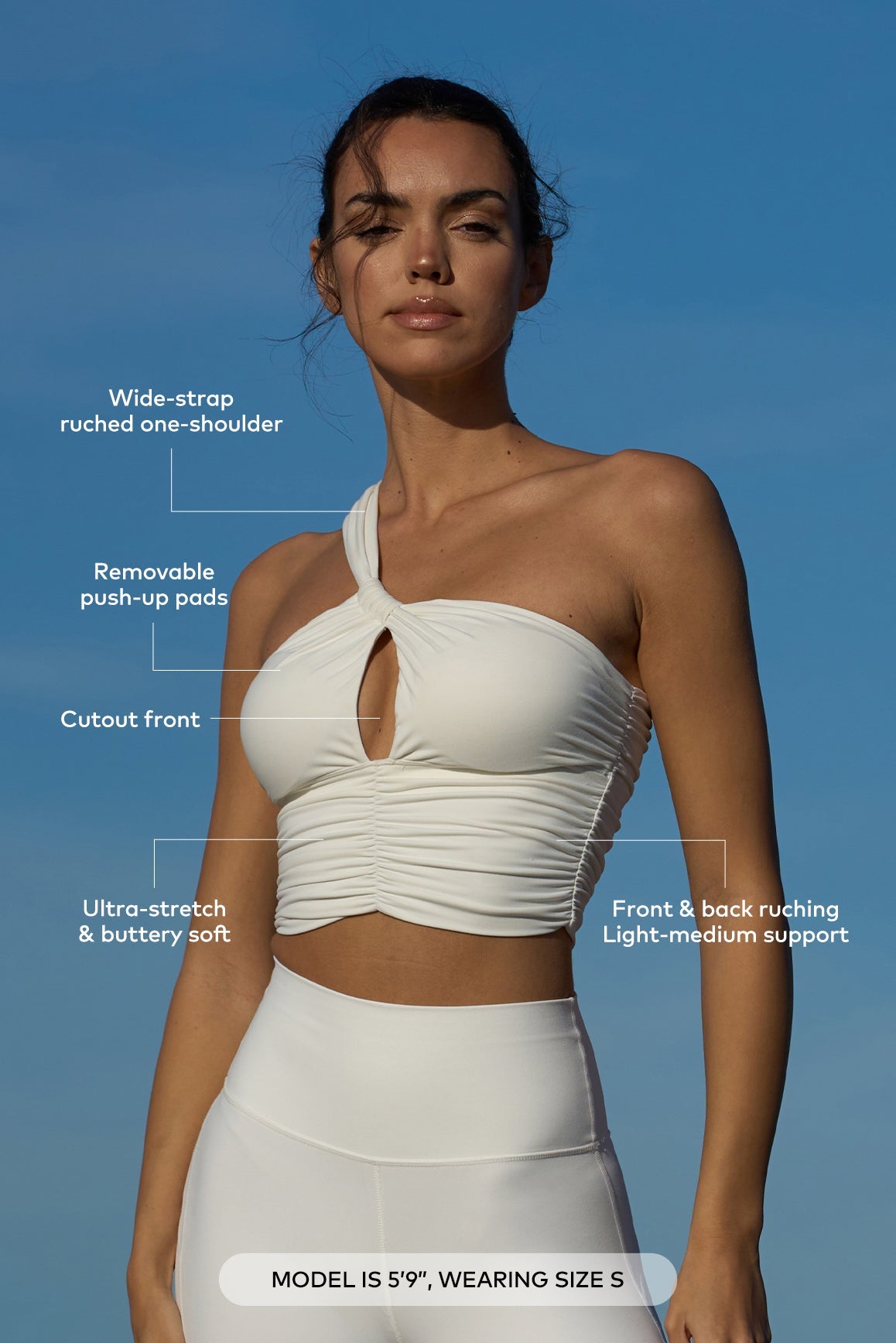 Soutien-gorge ruché à une épaule