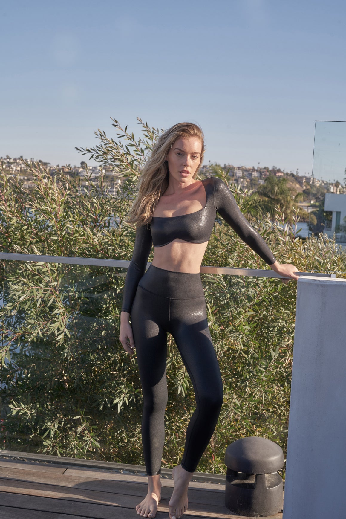Soutien-gorge manches longues en similicuir