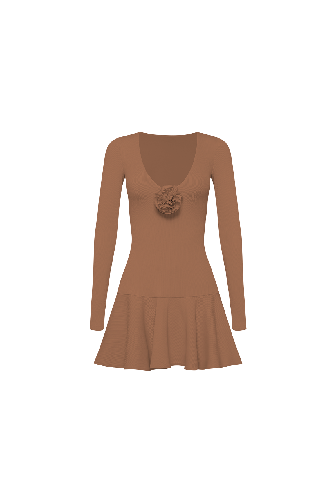 Robe Fleurie Col V Volants